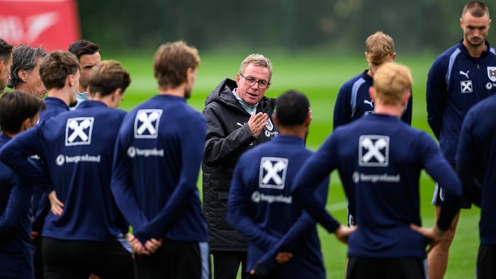 ÖFB-Teamchef Ralf Rangnick stellt sein Team ein.
