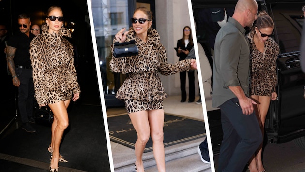 Jennifer Lopez zeigte sich in Mailand als sexy Raubkatze – und in einem Minirock, der seine ...