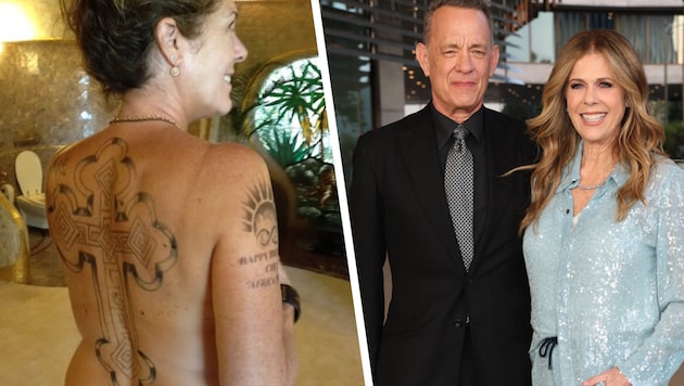 Da schau her! Rita Wilson präsentierte auf Instagram ihr Mega-Tattoo, das sich über ihren ...