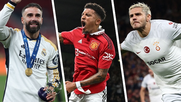 Dani Carvajal, Jadon Sancho und Mauro Icardi sind nur drei der weiterhin vertragslosen Stars …