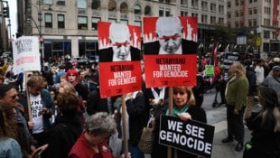 Netanyahus Rede führte zu gewaltigen Protesten mitten in Manhattan.
