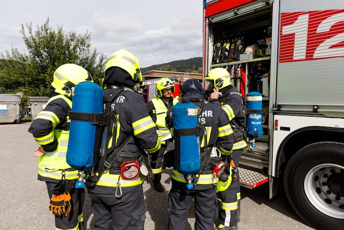 Die Atemschutzeinheit der Feuerwehr Satteins.