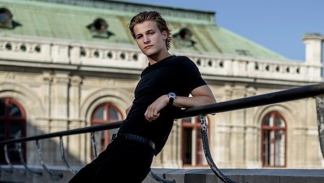 Ganz schön lässig: Laurids Seidel, vor der Kamera von „Krone“-Fotograf Imre Antal auf dem Dach ...