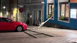 Ein Lokalbesucher wurde von der Laterne verletzt