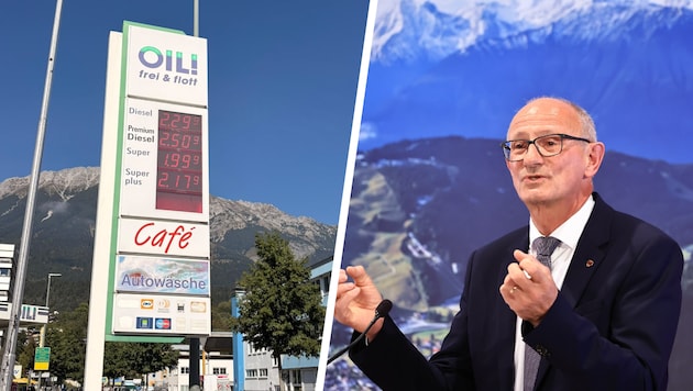 Freitagmittag kostete der Liter Benzin fast 2 Euro. Eine Kommission soll laut LH Anton Mattle ...
