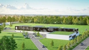 Das neue Trainingszentrum von Sturm ist vor der Fertigstellung.