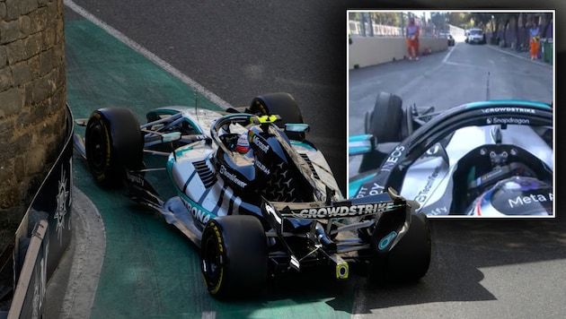 Kimi Antonelli machte im Q1 in Baku seinen Boliden kaputt.
