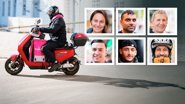 Die meisten Essensboten sind freie Dienstnehmer, ihr kreativer Fahrstil sorgt auch für Kritik.