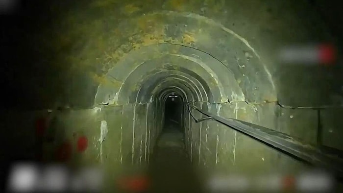 Aufnahmen aus dem Inneren des Hamas-Tunnels, der gesprengt wurde.