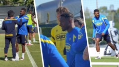 David Alaba zeigt sich schon motiviert für seinen neuen Verein aufzulaufen.