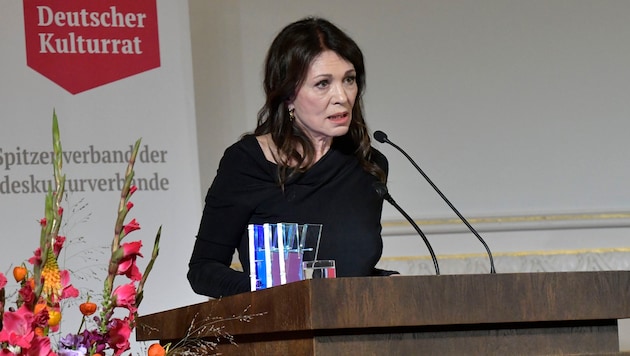 Die Schauspielerin Iris Berben hat den Deutschen Kulturpolitikpreis 2026 erhalten.