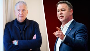 Gerhard Zeiler (li.) fordert den amtierenden SPÖ-Chef Andreas Babler heraus. 