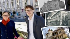 Barbara Stelzl-Marx und Mathias Egger vom Ludwig-Boltzmann-Institut für Kriegsfolgenforschung ...