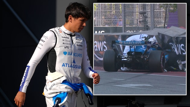 Schreckmoment für Alex Albon in Baku!