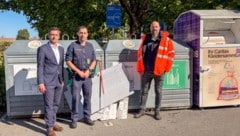 Bürgermeister Martin Staudinger, Gemeindepolizeikommandant Christoph Steiner und Bauhofleiter ...