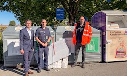 Bürgermeister Martin Staudinger, Gemeindepolizeikommandant Christoph Steiner und Bauhofleiter ...