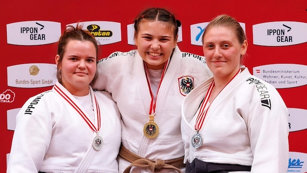 Michaela Höllwart (Mitte) ließ der Konkurrenz über 78 kg keine Chance, holte Gold