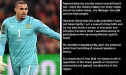 Gavin Bazunu wird der irischen Nationalmannschaft gegen Israel nicht zur Verfügung stehen.