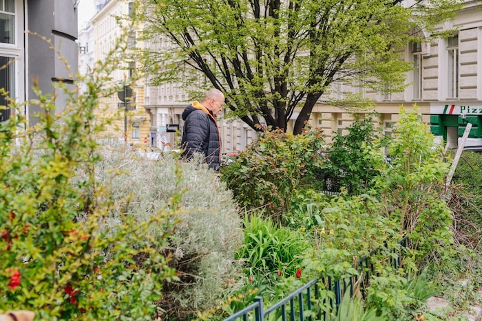 Mindestens einmal pro Woche ist Gottfried in seinem kleinen Garten in der Theobaldgasse in ...