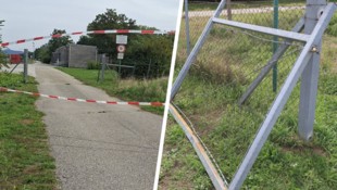 Der Bursche rammte das Tor mit höllischer Geschwindigkeit, es wurde aus der Verankerung ...