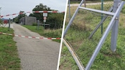 Der Bursche rammte das Tor mit höllischer Geschwindigkeit, es wurde aus der Verankerung ...
