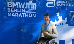 Ludwig Malter holte beim Berlin Marathon alles aus sich heraus.