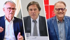 Mit Hans Niessl (li.), Franz Voves (mi.) und Peter Ambrozy (re.) sprechen sich gleich drei ...