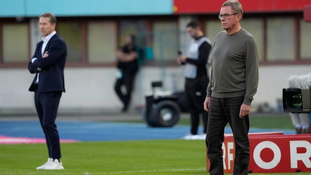 Ralf Rangnick (re.) setzte sich gegen Franco Foda durch.