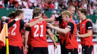 Großer Jubel bei Österreichs Teamspielern