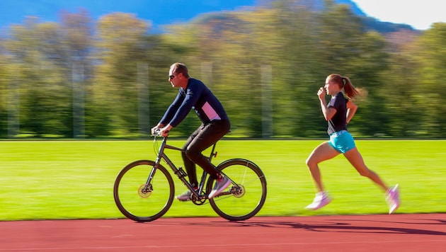 Marie-Theres Gruber beim Training mit Landestrainer Jan May.