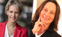Tanja Leitner (li.) übernimmt die Leitung der Bildungsdirektion. Isabella Penz verabschiedet ...