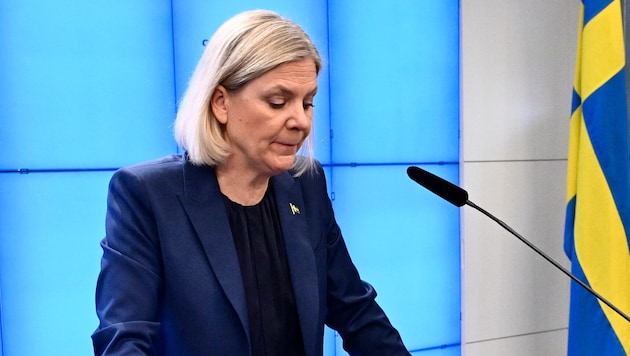 Magdalena Andersson war die Enttäuschung anzumerken, als sie das „Scheitern“ ihrer ...