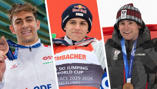 Luka Mladenovic, Stephan Embacher, Matej Svancer (von links)