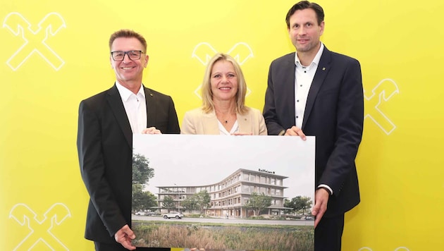 Vize-Generaldirektorin Eva Fugger stellte mit den Vorstandsdirektoren Rudolf Suttner (links) ...