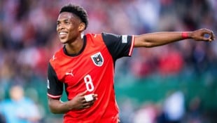 Junior Adamu sorgte für den 2:0-Führungstreffer für das ÖFB-Team.