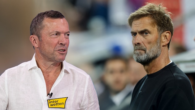 Lothar Matthäus (l.) erwartet mehr von Jürgen Klopp (r.) und den deutschen Teamspielern.