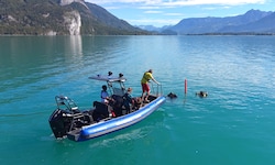 Zehn Taucher waren an der Reinigungsaktion am Wolfgangsee beteiligt. 