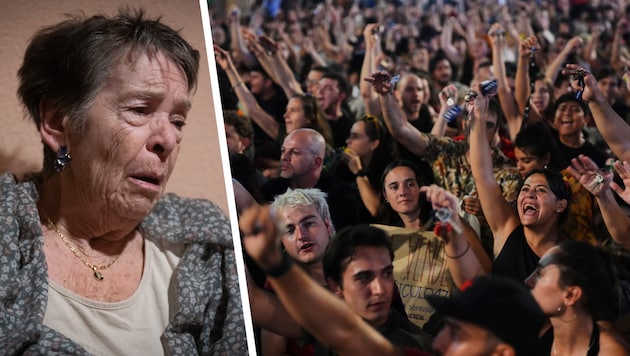 Zehntausende Menschen gingen für Maricarmen Abascal (87) und gegen die allgemeine Wohnungsnot in ...