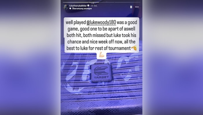 Diese Story postete Littler nach seiner Niederlage auf Instagram.