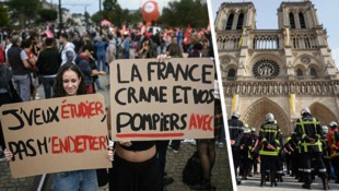 „Ich will Bildung und mich nicht verschulden“, „Frankreich brennt und unsere Feuerwehr mit“, ...