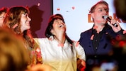 Spitzenkandidatin Elif Eralp genießt den Augenblick des Triumphs bei der Berlin-Wahl. 