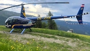 Der Helikopter, der von Thomas Morgenstern betrieben wird, hat sich quasi in Luft aufgelöst.