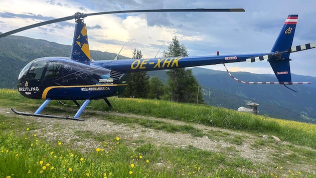 Der Helikopter, der von Thomas Morgenstern betrieben wird, hat sich quasi in Luft aufgelöst.