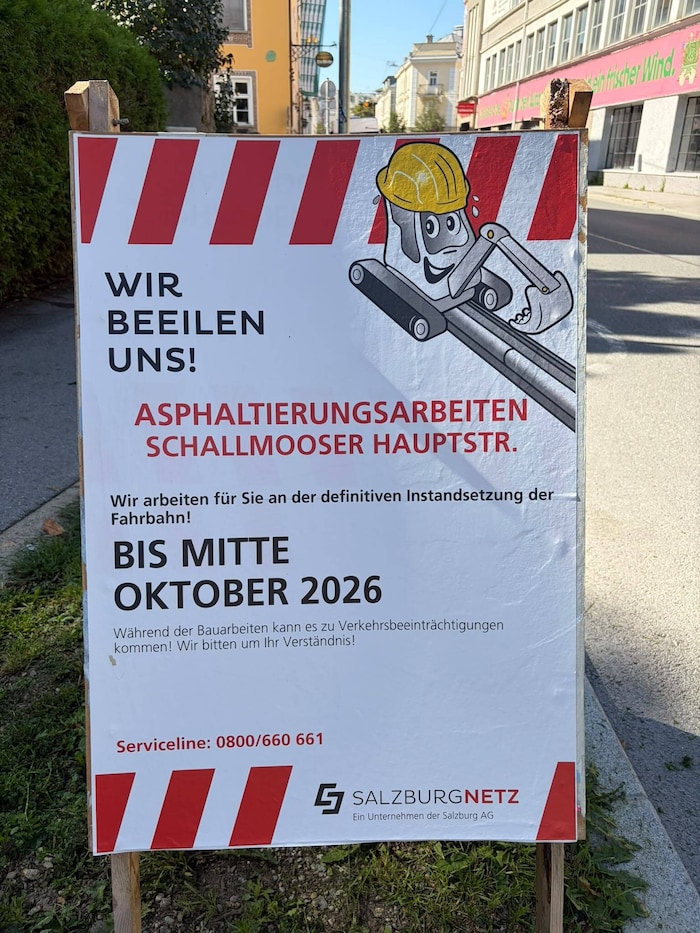 Informiert wurde lokal mit Aufsteller und Postwurf-Zettel.