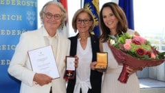 Peter Hofbauer, LH Johanna MIkl-Leitner und Vera Russwurm.