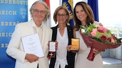 Peter Hofbauer, LH Johanna MIkl-Leitner und Vera Russwurm.
