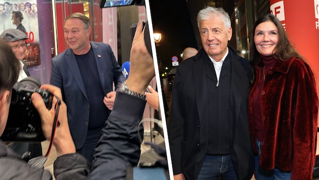 Der jetzige und der vielleicht künftige SPÖ-Chef am Dienstagabend bei der Premiere des Films ...