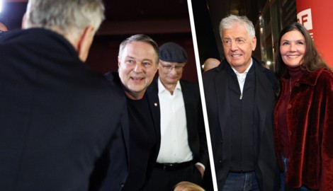 Der jetzige und der vielleicht künftige SPÖ-Chef am Dienstagabend bei der Premiere des Films ...