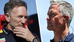 Ralf Schumacher (rechts) hat mit Ex-Red-Bull-Teamchef Christian Horner abgerechnet. 