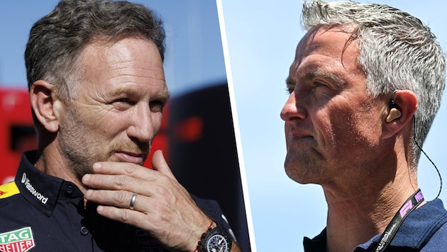 Ralf Schumacher (rechts) hat mit Ex-Red-Bull-Teamchef Christian Horner abgerechnet.